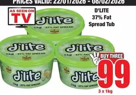 D'lite - 37% Fat Spread Tub
