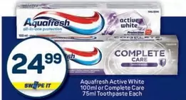 Aquafresh - Active White or Complete Care Toothpaste