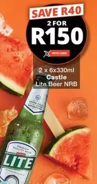 CASTLE - Castle Lite Beer NRB