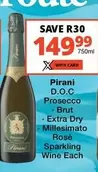 Brut - D.O.C Prosecco  Extra Dry Millesimato Rosé Sparkling Wine