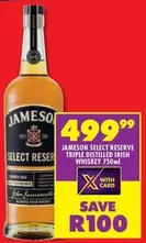 Jameson - SELECT RESERVE TRIPLE DISTILLED IRISH WHISKEY