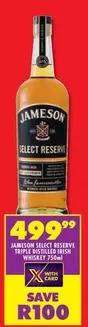 Jameson - SELECT RESERVE TRIPLE DISTILLED IRISH WHISKEY 750ml
