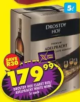Drostdy Hof - HOF CLARET RED/ ADELPRACHT WHITE WINE