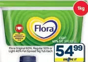 Flora - Original 60%, Regular 50% or Light 40% Fat Spread