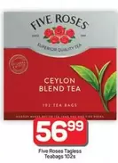 FIVE ROSES - Tagless Teabags 102s