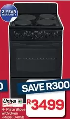 Univa - 4-Plate Stove with Oven