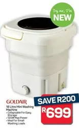 Goldair - 18 Litre Mini Washing Machine