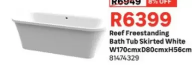 Reef Freestanding Bath Tub Skirted White
