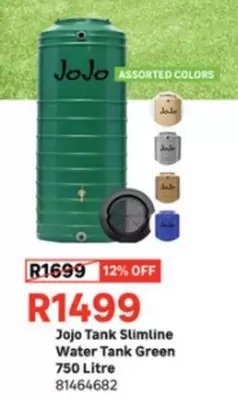 Tank Slimline Water Tank Green