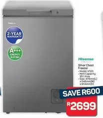 Hisense - Silver Chest Freezer