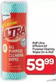 Ultra - Efficient All Purpose Cleaning Wipes On-A-Roll