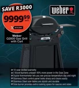 weber - Q2800 Gas Grill with Cart