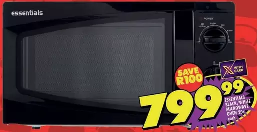 Essentials - BLACK/MG44 MICROWAVE OVEN 20L
