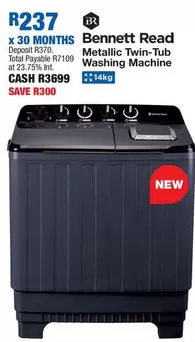 Total - Metallic Twin-Tub Washing Machine