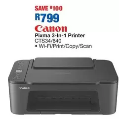 Canon - Pixma 3-In-1 Printer CTS34/640