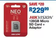 128GB Micro SD Card + Adaptor