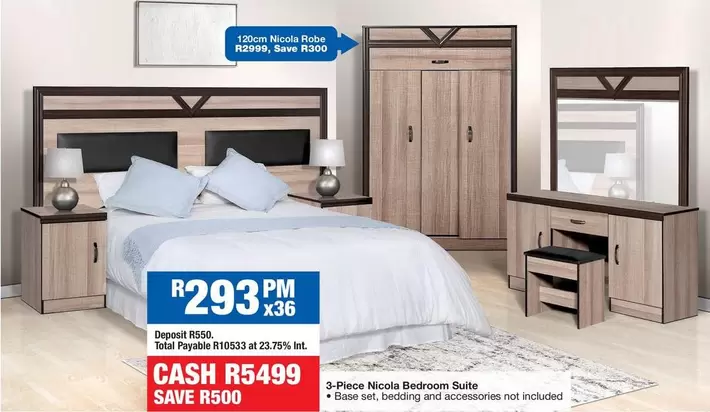 Total - 3-Piece Nicole Bedroom Suite