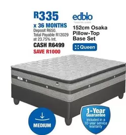 Edblo - 152cm Osaka Pillow-Top Base Set