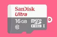 Sandisk - 16GB Ultra Micro SD