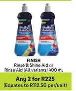 Finish - Rinse & Shine Aid or Rinse Aid