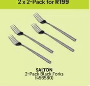Salton - 2-Pack Black Forks
