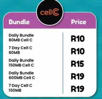 Daily -  Bundle, 7 Day Cell C