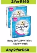 Baby Soft - 2 Ply Toilet Tissue 9-Pack