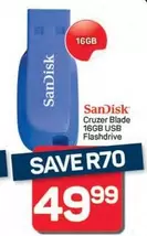 Sandisk - Cruzer Blade 16GB USB Flashdrive