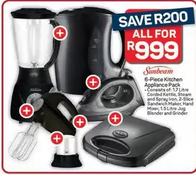 Sunbeam - 6-Piece Kitchen Appliance Pack