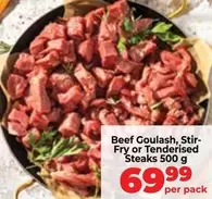 Beef Goulash, Stir-Fry or Tenderised Steaks