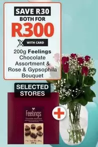 Chocolate Assortment & Rose & Gypsophila Bouquet