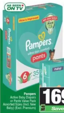 Pampers - Active Baby Diapers or Pants Value Pack