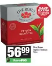 FIVE ROSES - Tagless Teabags