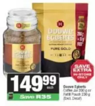 Douwe Egberts - Coffee Jar or Pouch