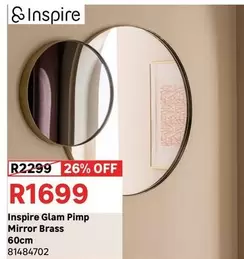 Inspire - Glam Pimp Mirror Brass 60cm 
