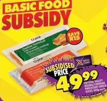 Crystal Valley - Cheddar Flavoured Full Cream Processed Cheese