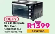 Defy - 30 L 2-Hotplate Mini Oven (MOH 2330 BL)