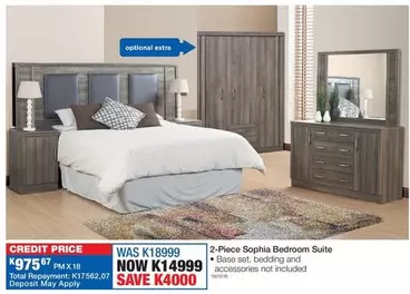 Total - 2-Piece Sophia Bedroom Suite