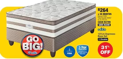 Edblo - 137cm Espresso Base Set