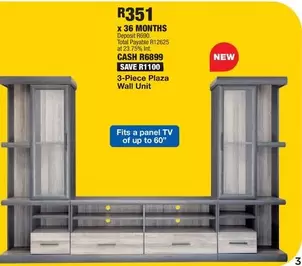 Total - 3-Piece Plaza Wall Unit