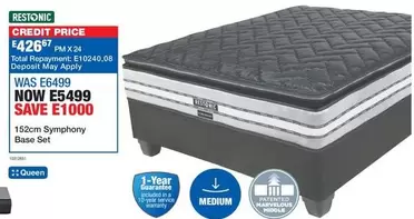 Restonic - 152cm Symphony Base Set