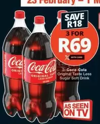 Coca cola - Original Taste Less Sugar Soft Drink