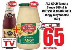 All Gold - Tomato Sauce & Tangy Mayonnaise