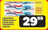 Aquafresh - FRESH & MINTY VALUE PACK TOOTHPASTE