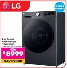 LG - 9 kg Combo Washer Dryer (F2VSFRPYJ)