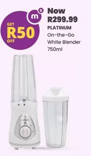 Platinum - On-the-Go White Blender