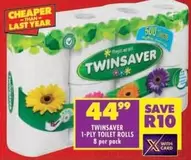 Twinsaver - 1-PLY TOILET ROLLS