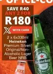 Heineken -  Premium Silver/ Original/Non-Alcoholic Lager Beer NRB