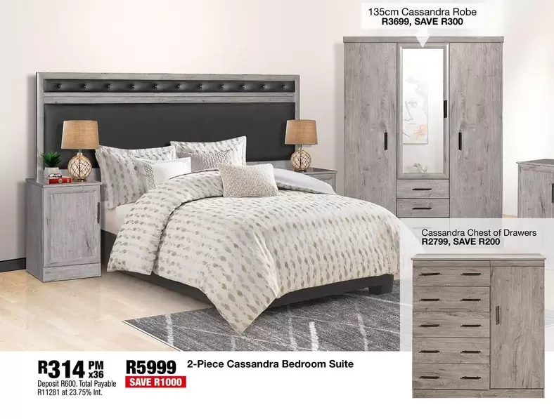 Total - 2-Piece Cassandra Bedroom Suite
