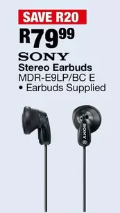 Sony - Stereo Earbuds MDR-E9LP/BC E